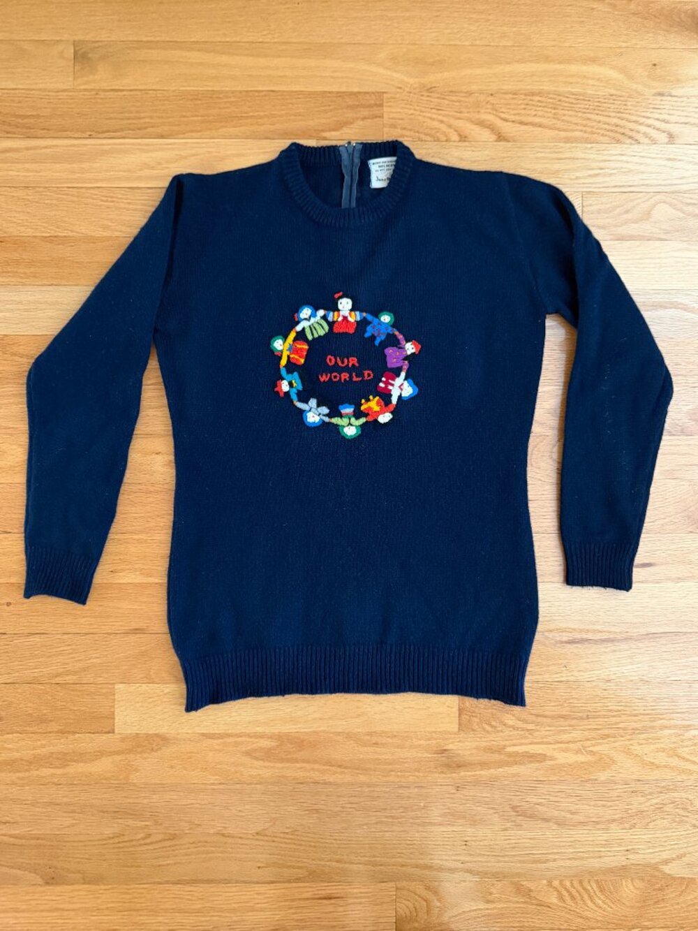 Vintage Jane Hunter Originals Our World Sweater Size Medium